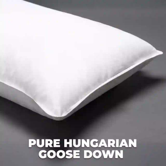 100% Hungarian Goose Down Pillow Luxury Ultimate Hotel Quality Pure Fill Pillows