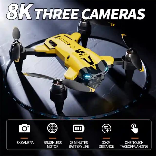 2024 New M5 Drone Camera Wifi Brushless Optical Flow Location Brushless 3 Camera