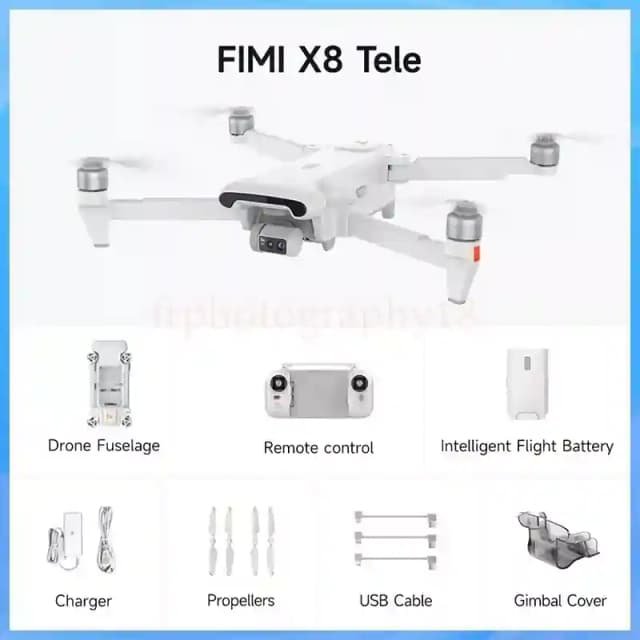FIMI X8 Tele Drone Wide-Angle Tele Camera 30x Hybrid Zoom 4K 60fps 10KM Range