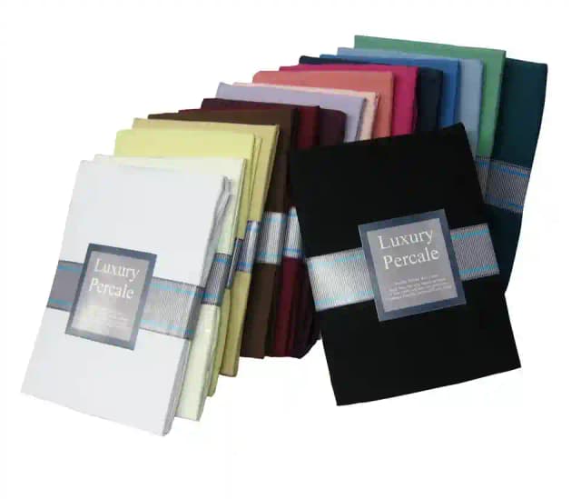 QUALITY PERCALE FITTED Sheets in 23 Colours & 4 Sizes. 180 Thread Count Non Iron