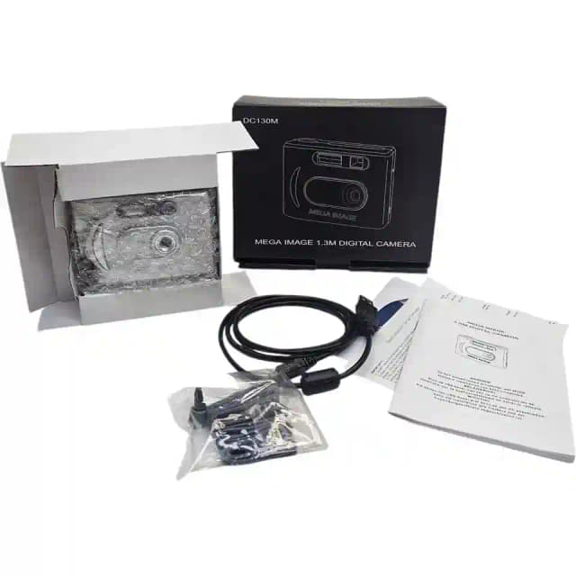 New ListingMega Image 1.3m Digital Camera DC130M Silver Kid Gift