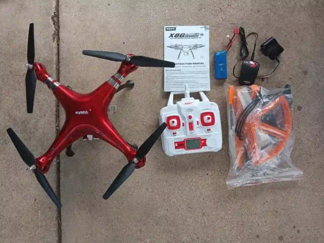 Syma Red Drone w/ Accessories Model X8HG